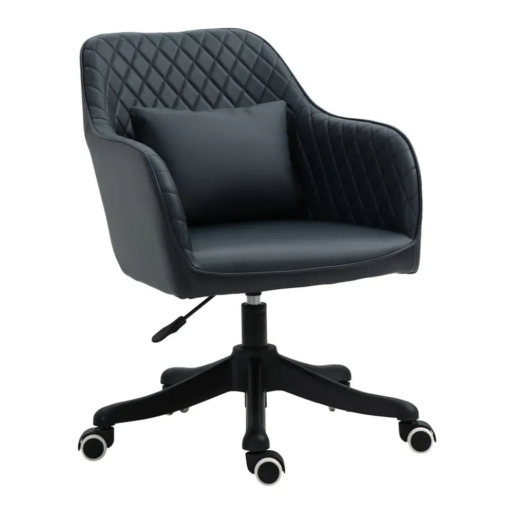 Office Chair with Rechargeable Electric Vibration Massage Lumbar Pillow, Wheels - anydaydirect