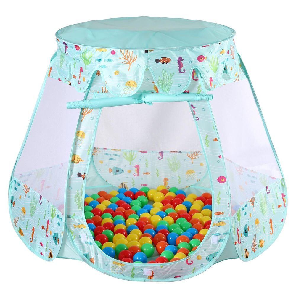 SOKA Playhouse Tent Pop Up Indoor or Outdoor Garden Playhouse Tent with 100 Coloured Balls for Kids Children - anydaydirect