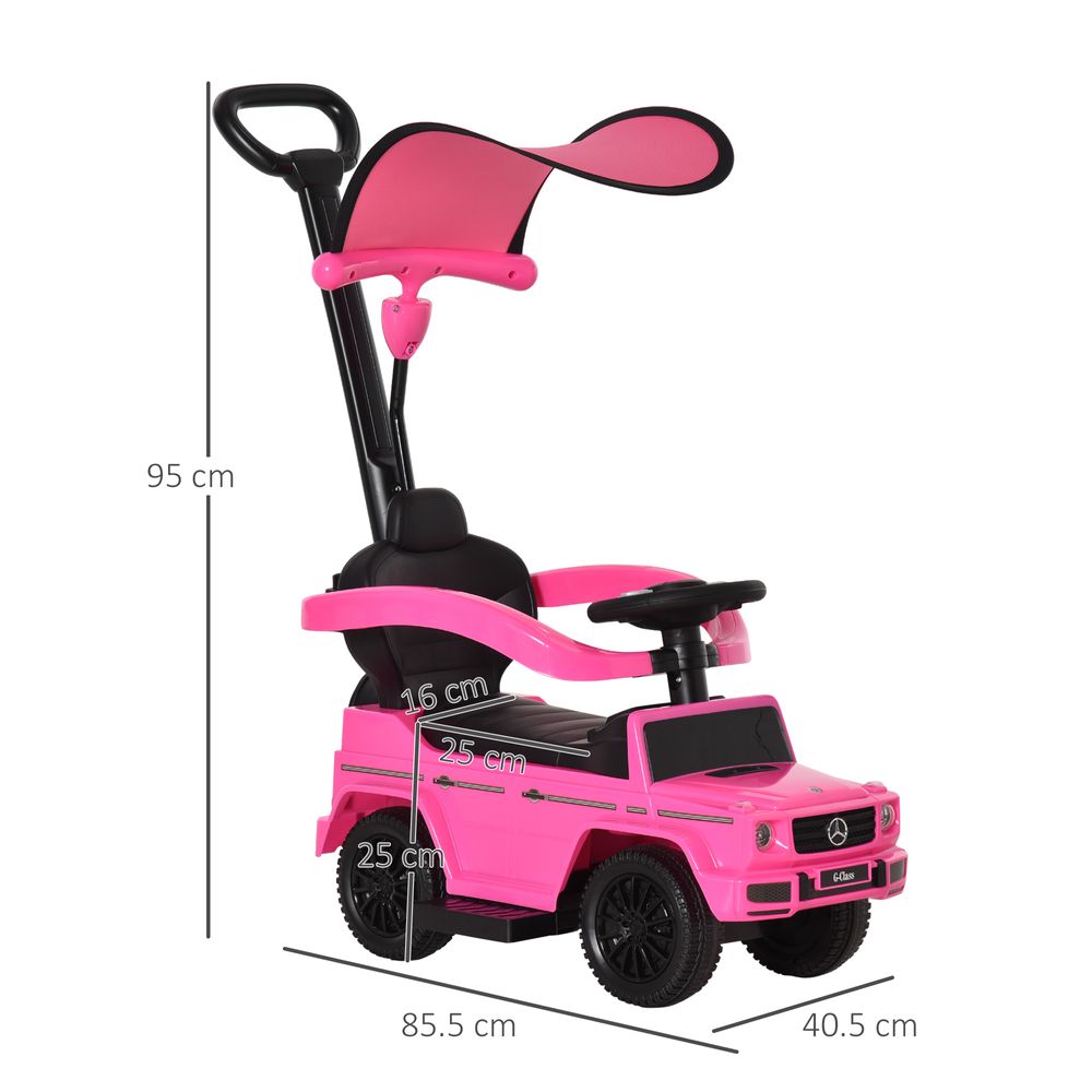 Benz G350 Ride-on Sliding Car Floor Slider Stroller Kids Vehicle, Pink HOMCOM - anydaydirect