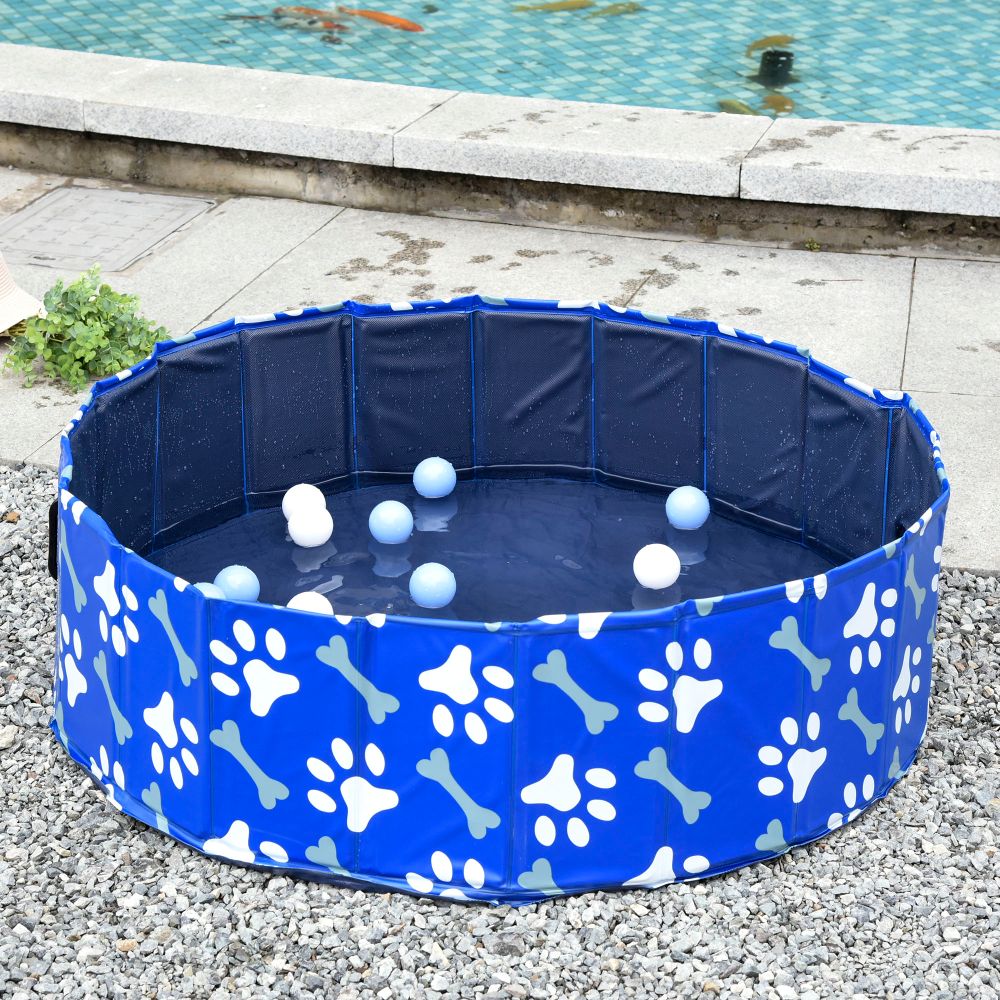 Dog Swimming Pool Foldable Pet Bathing Shower Tub Padding Pool -100cm M - anydaydirect