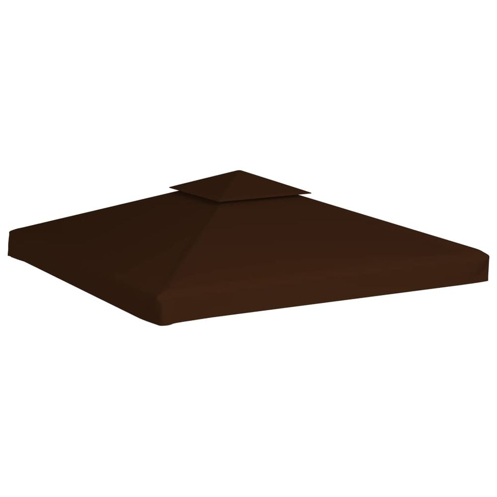 2-Tier Gazebo Top Cover 310 g/m� 3x3 m Brown - anydaydirect