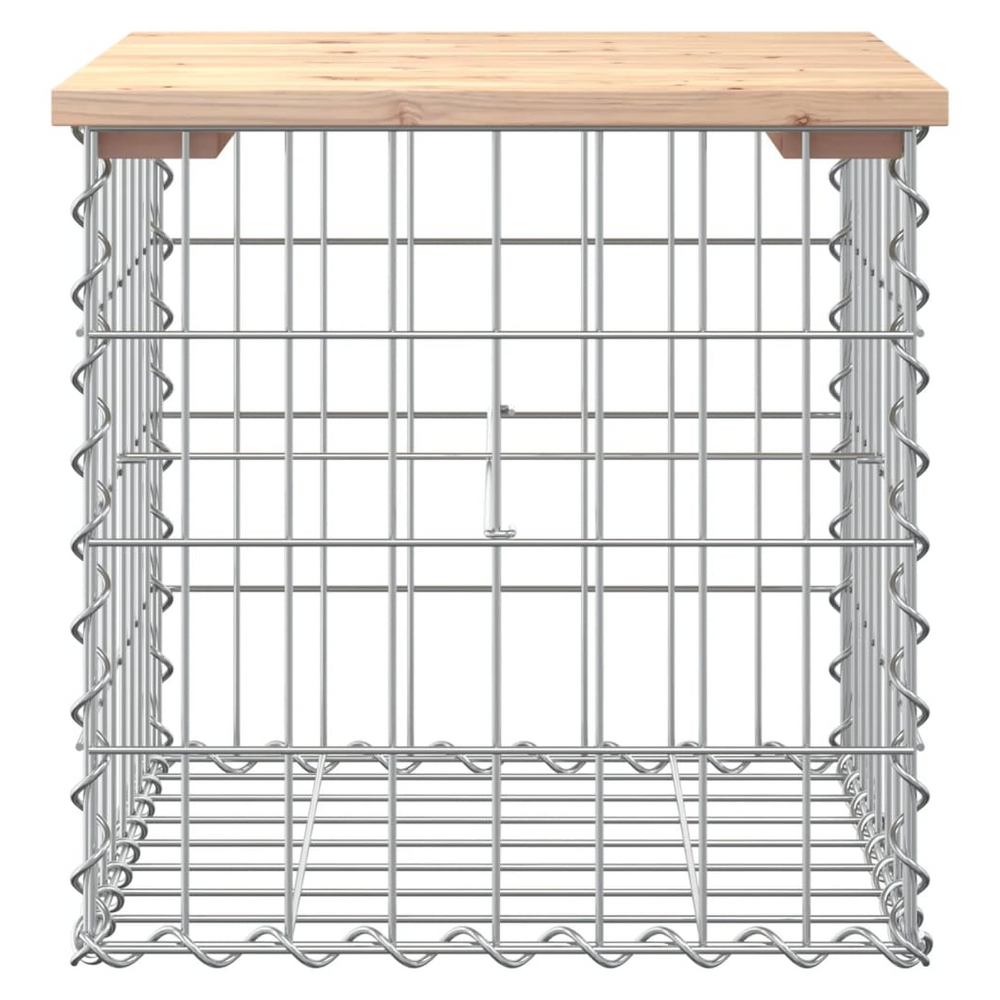 vidaXL Garden Bench Gabion Design 43x44x42 cm Solid Wood Pine - anydaydirect