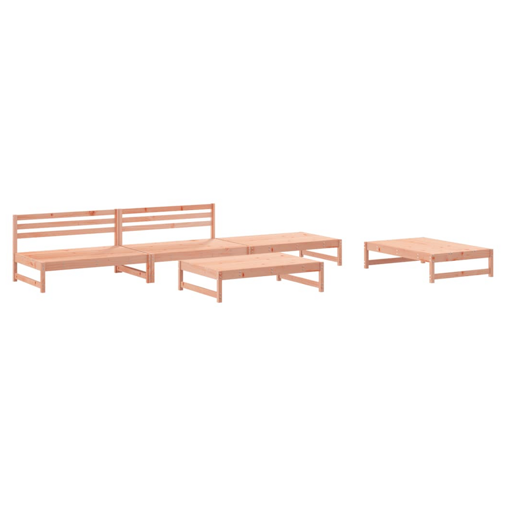 vidaXL 5 Piece Garden Lounge Set Solid Wood Douglas - anydaydirect