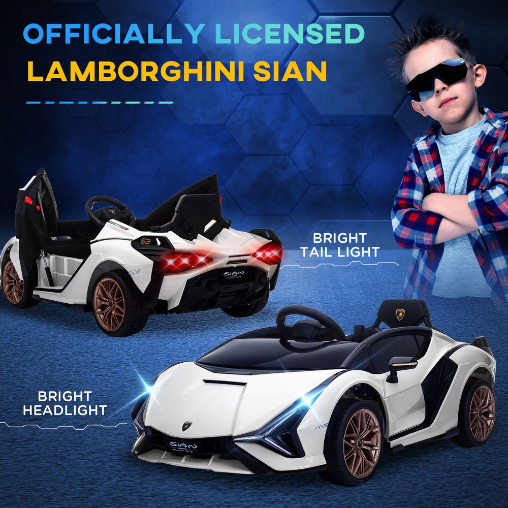 Lamborghini SIAN 12V Kids Electric Ride On Car Toy w/ Remote Control HOMCOM - anydaydirect