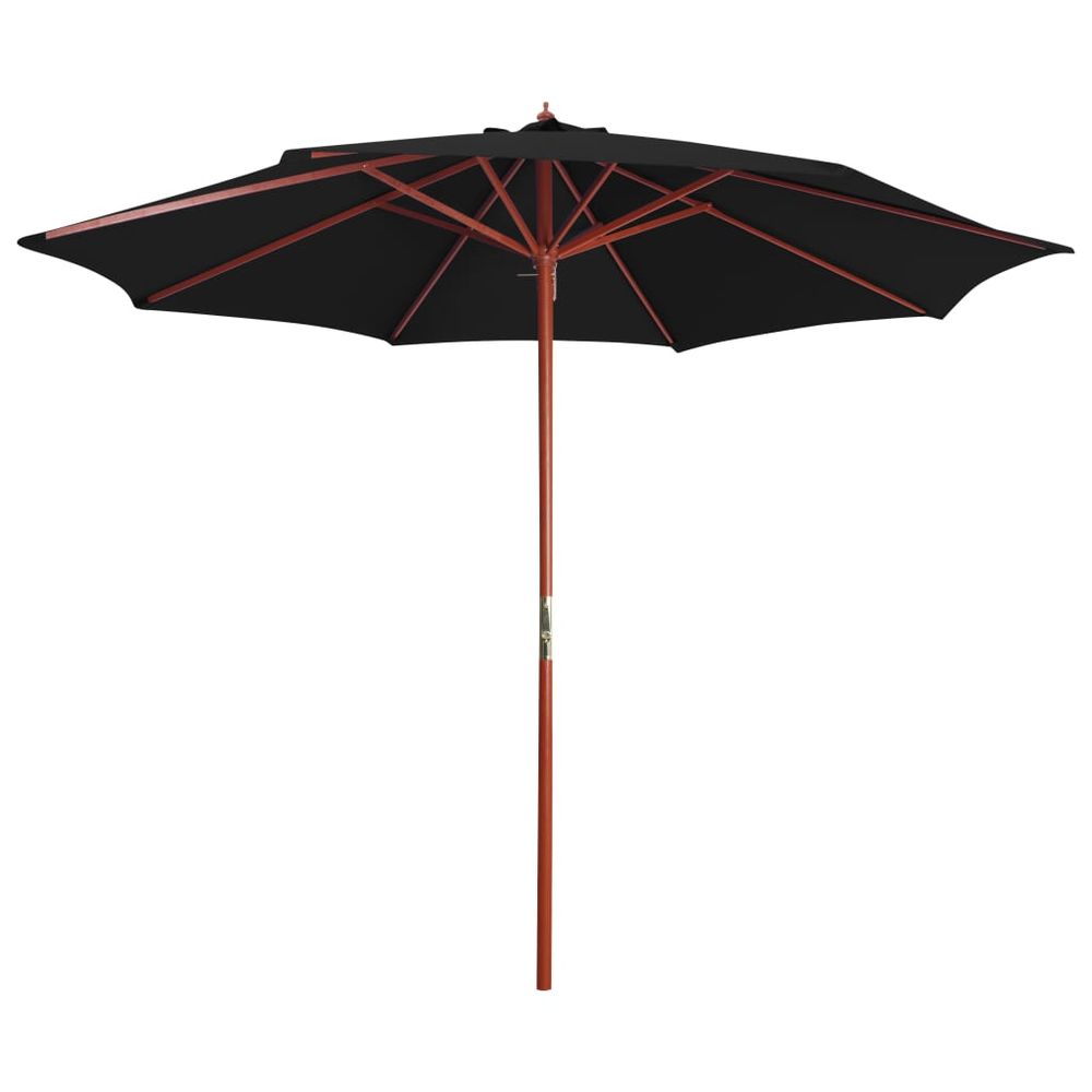 Parasol with Wooden Pole 300x258 cm - anydaydirect