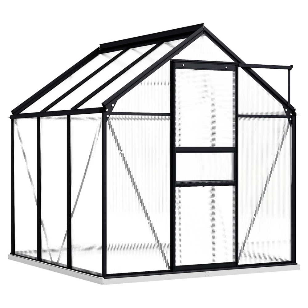 Greenhouse with Base Frame Anthracite Aluminium 3.61 m² - anydaydirect