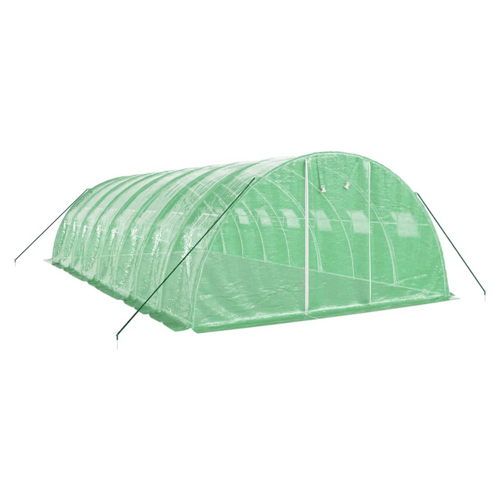 vidaXL Greenhouse with Steel Frame Green 32 m² 8x4x2 m - anydaydirect