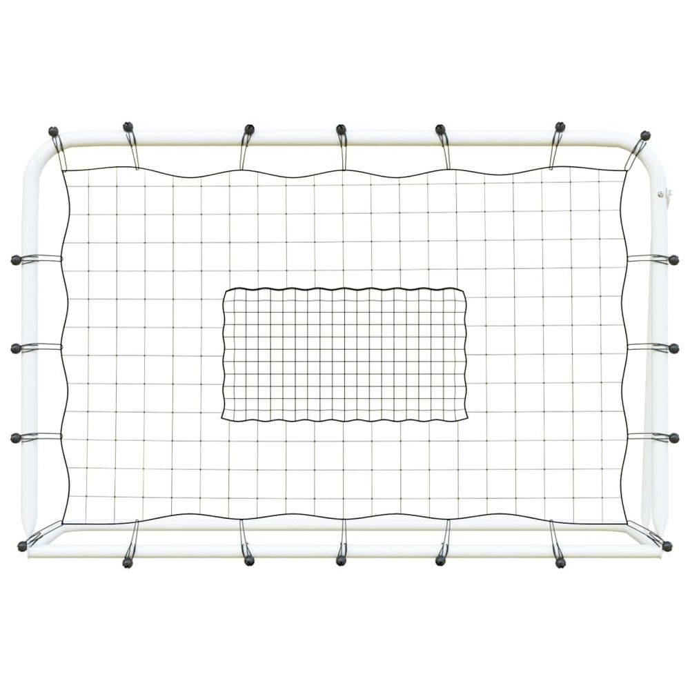 Football Goal with Net White&Black 184x61x123 cm Steel&PE - anydaydirect