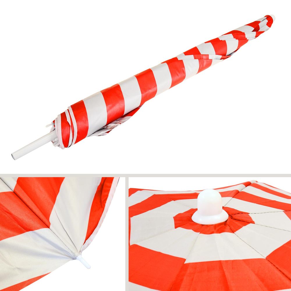 1.8M Tilting Parasol Umbrella Red AS-17506 - anydaydirect