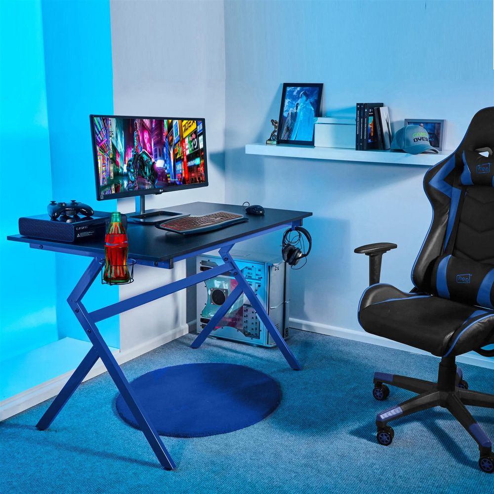 Ergonomic Gaming Desk with Headphone Hook - anydaydirect