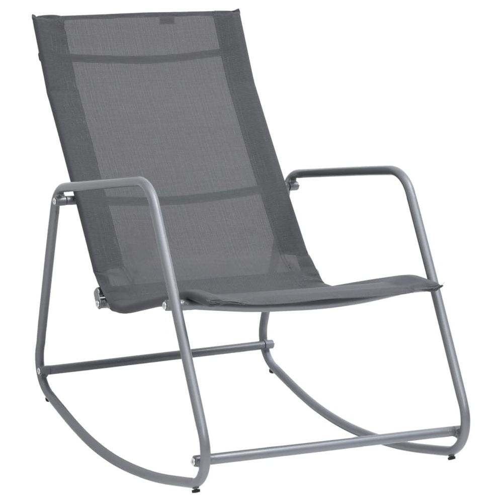 Garden Rocking Chair Grey 95x54x85 cm Textilene - anydaydirect