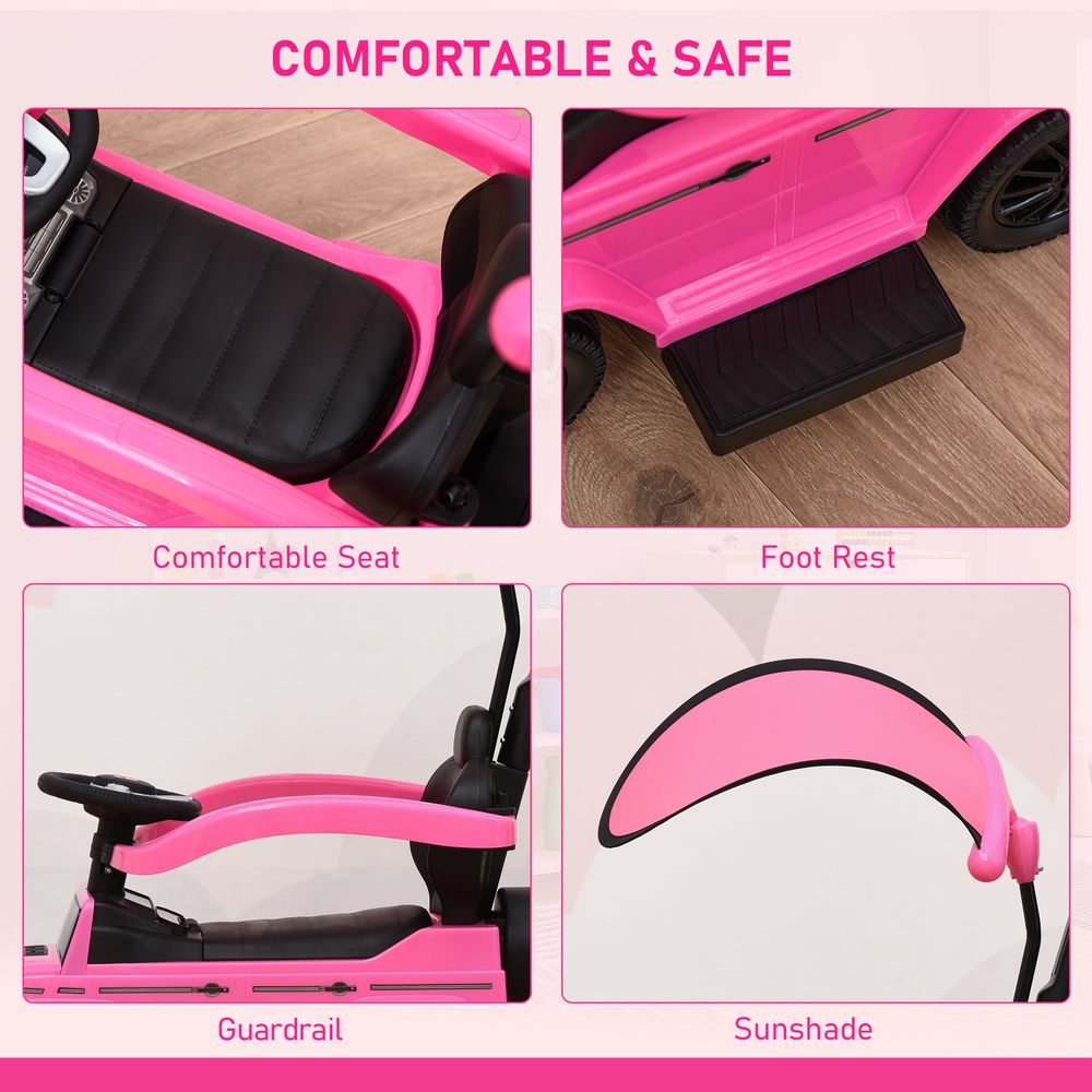 Benz G350 Ride-on Sliding Car Floor Slider Stroller Kids Vehicle, Pink HOMCOM - anydaydirect