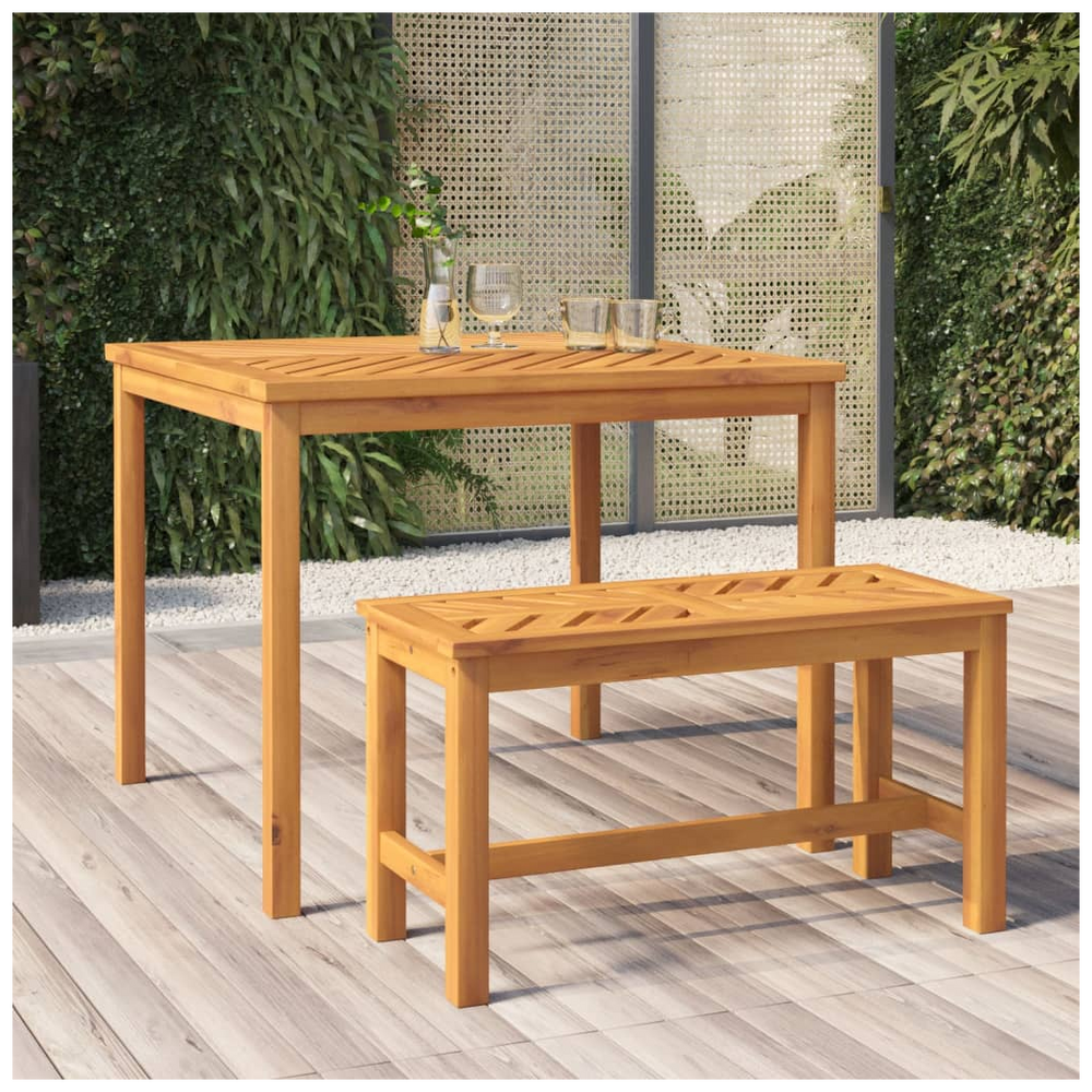 Garden Dining Table 90x90x74 cm Solid Wood Acacia - anydaydirect