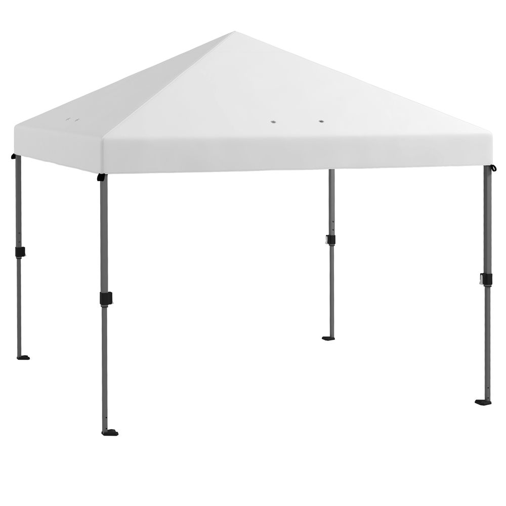 Outsunny 3 x 3(m) Pop Up Gazebo, Instant Shelter with 1-Button Push, White - anydaydirect