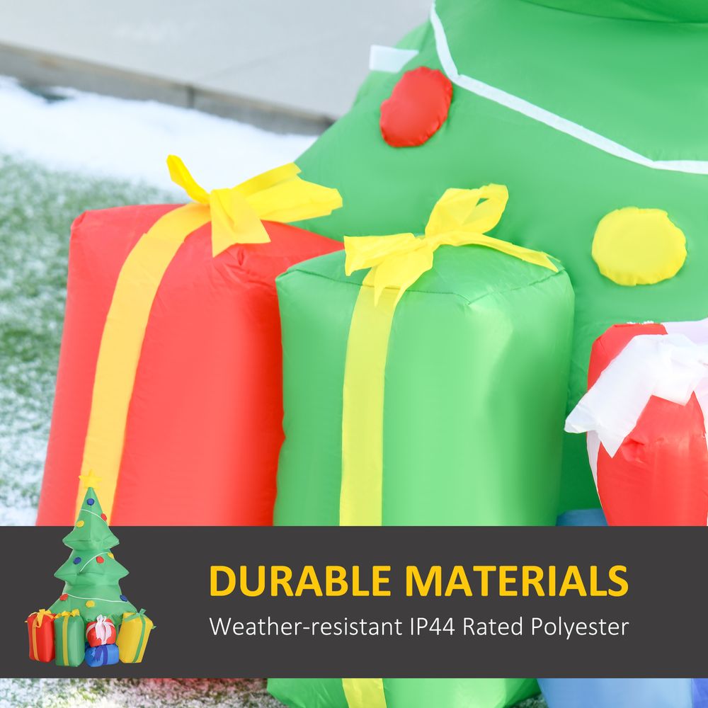 5ft Inflatable Christmas Tree Xmas Air Blown  LED Lawn Yard Outdoor Ornaments - anydaydirect