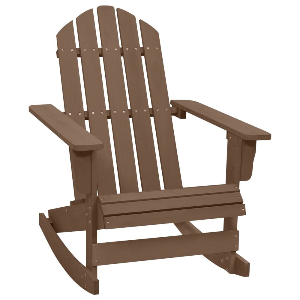 Garden Rocking Chair Wood Grey - anydaydirect