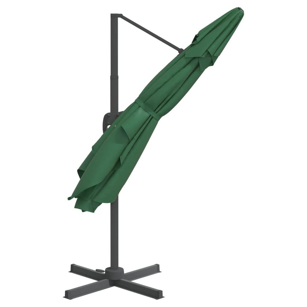 Cantilever Umbrella with Aluminium Pole Green 400x300 cm - anydaydirect