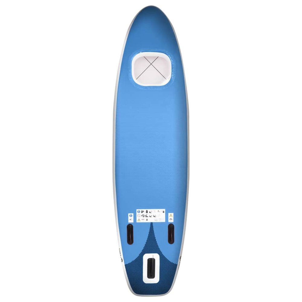 Inflatable Stand Up Paddle Board Set Sea Blue 300x76x10 cm - anydaydirect
