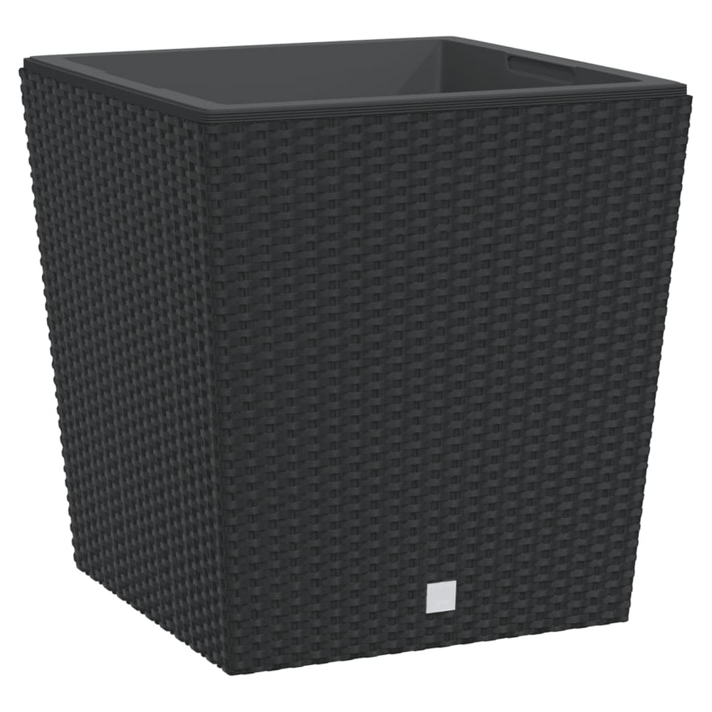 vidaXL Planter with Removable Inner Anthracite 37 / 64 L PP Rattan - anydaydirect