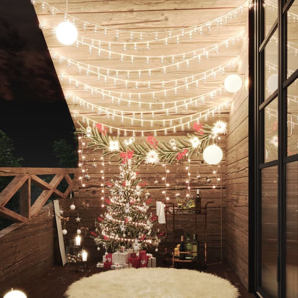 Globe Fairy String Lights 20m 200 LED Warm White 8 Function - anydaydirect