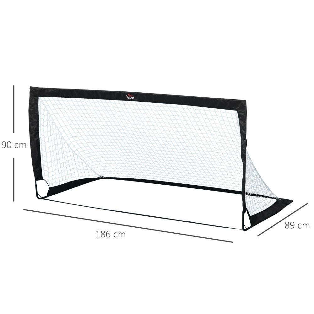Football Goal Folding Outdoor with All Weather Net Kids Adults 6'x3' HOMCOM - anydaydirect