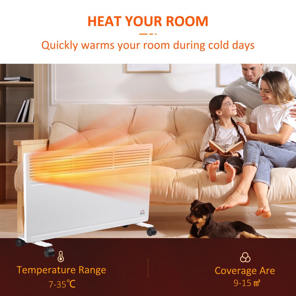 Convector Radiator Heater Freestanding or Wall-mounted Portable Electric - anydaydirect