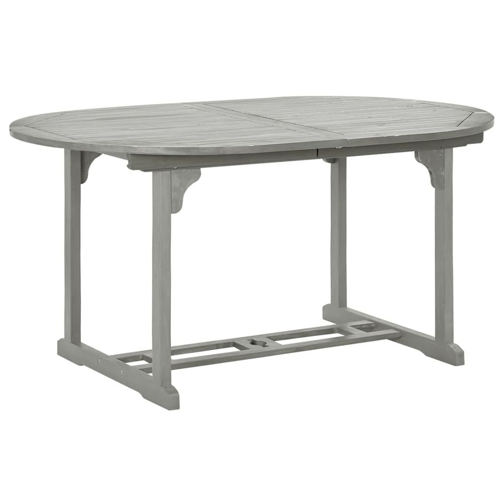 Garden Table Grey 200x100x75 cm Solid Acacia Wood - anydaydirect