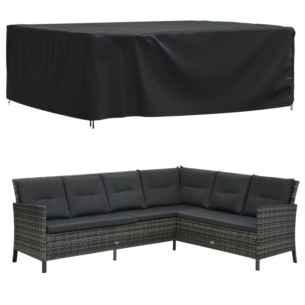 vidaXL Garden Furniture Cover Black 250x210x90 cm Waterproof 420D - anydaydirect