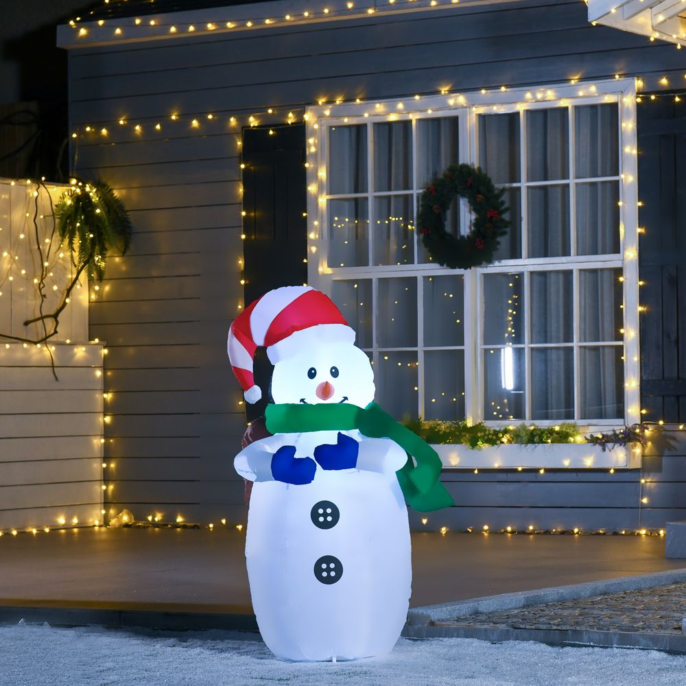 4ft Inflatable Standing Christmas Deco Large Waterproof Snowman LED Inflator - anydaydirect