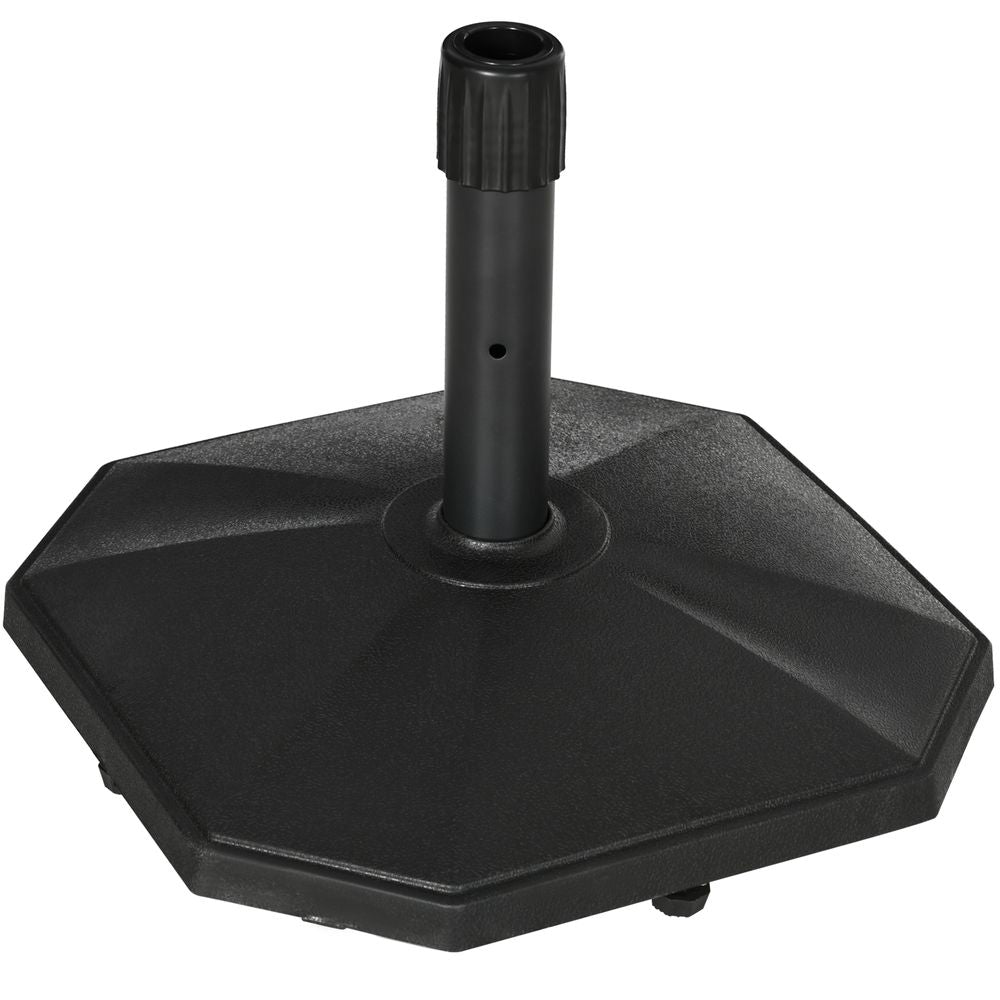 Outsunny 18kg Patio Parasol Base Concrete Outdoor Umbrella Stand Holder Black - anydaydirect