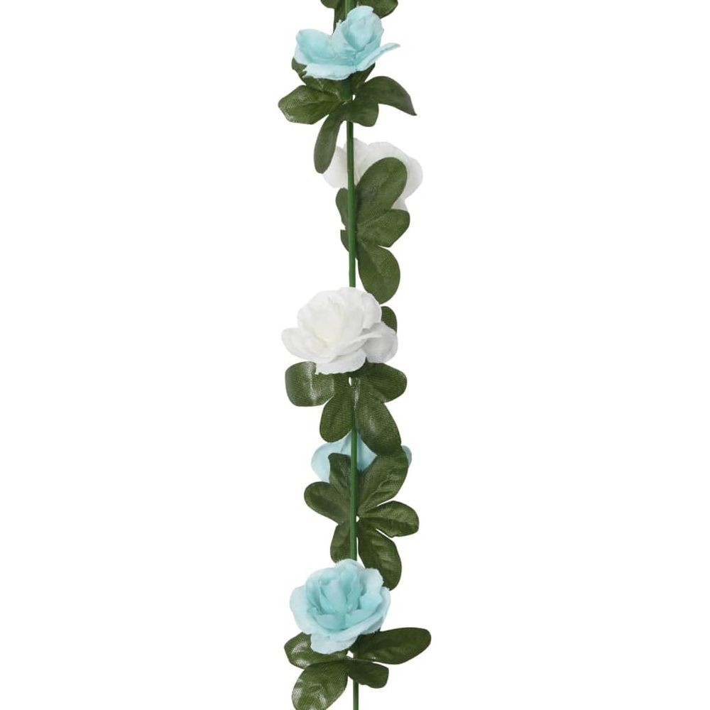 vidaXL Artificial Flower Garlands 6 pcs Blue and White 240 cm - anydaydirect