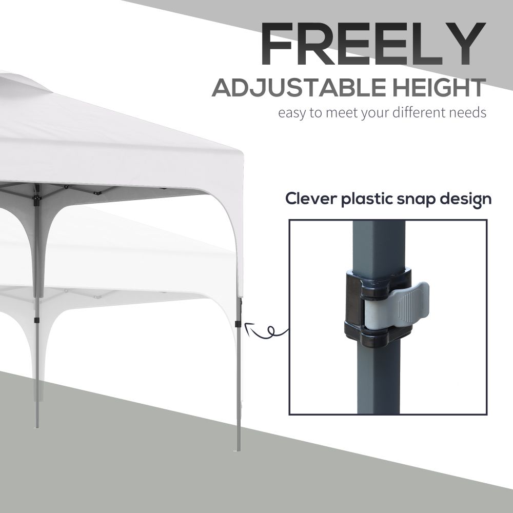 3x3M Pop Up Gazebo, Carry Bag 4 Leg Weight Bags White - anydaydirect