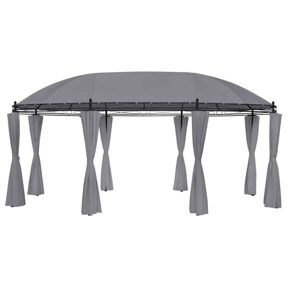 vidaXL Gazebo with Curtains 520x349x255 cm Anthracite - anydaydirect