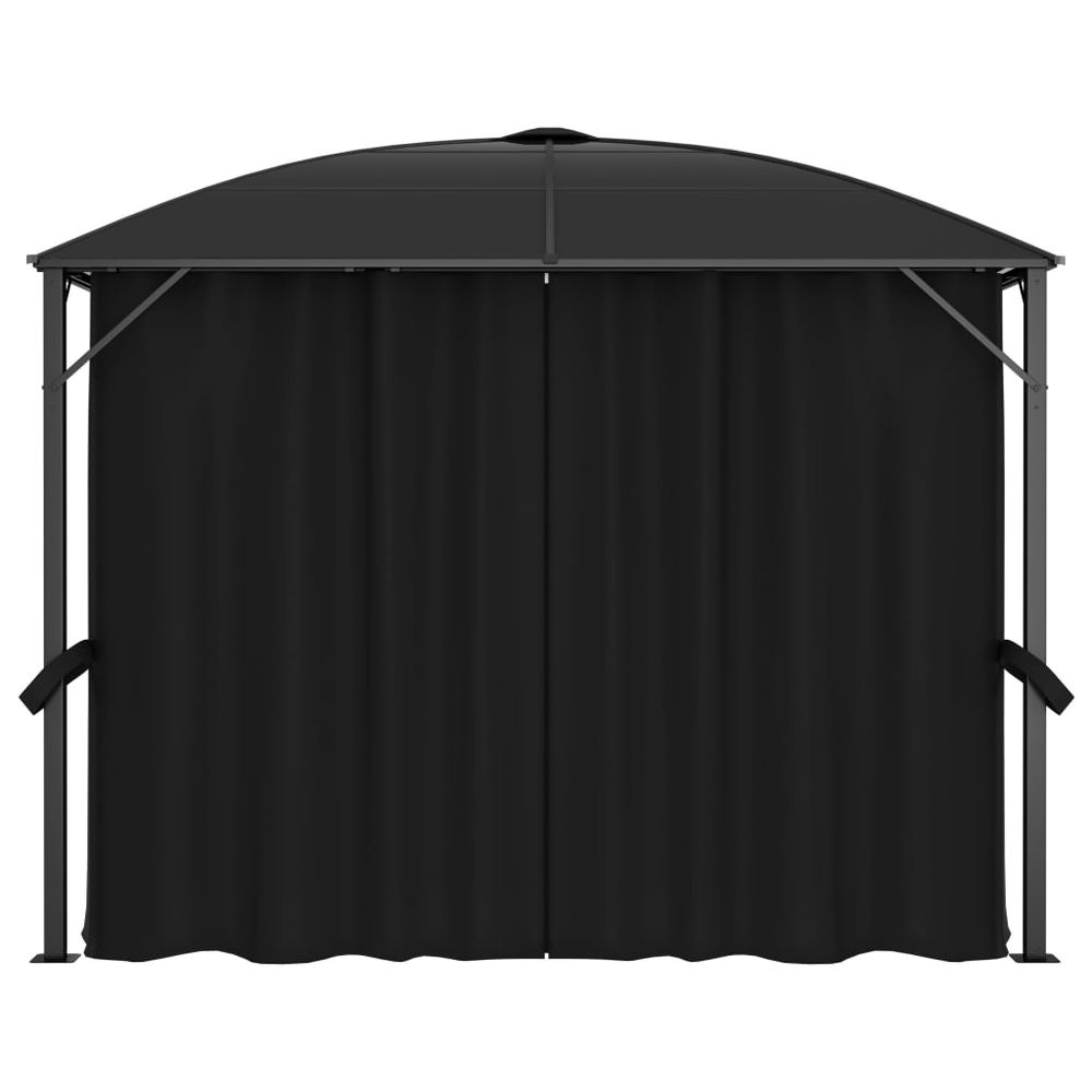 Gazebo with Curtains 300x300x265 cm Anthracite - anydaydirect