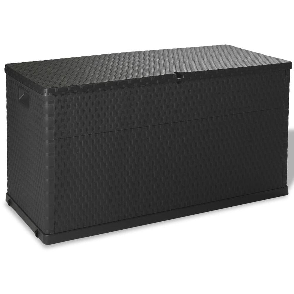 Garden Storage Box Brown 120x56x63 cm PP Rattan - anydaydirect