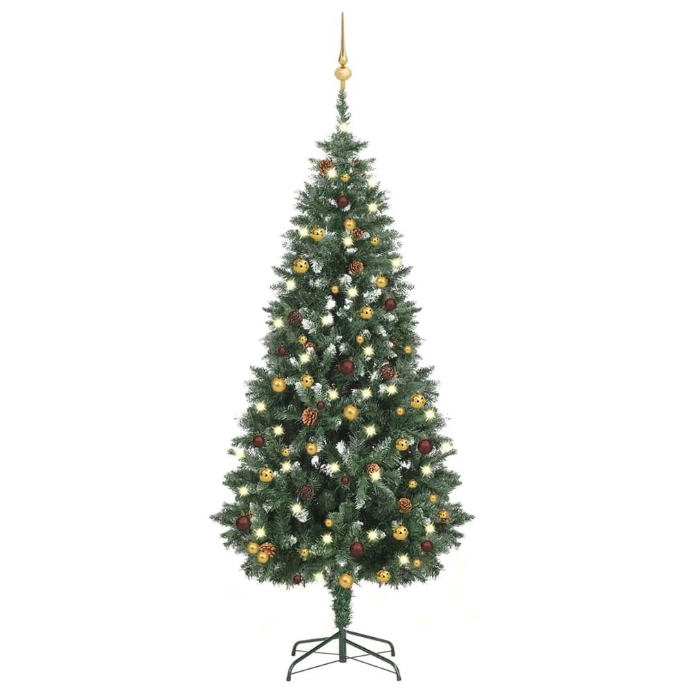 Artificial Christmas Tree with LEDs&Ball Set Green 150 cm - anydaydirect