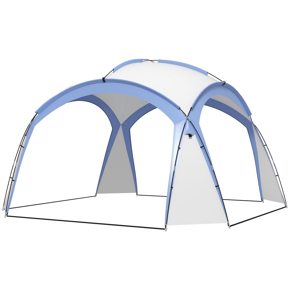 Outsunny Outdoor Gazebo Event Shelter Party Tent for Garden Light Blue - anydaydirect