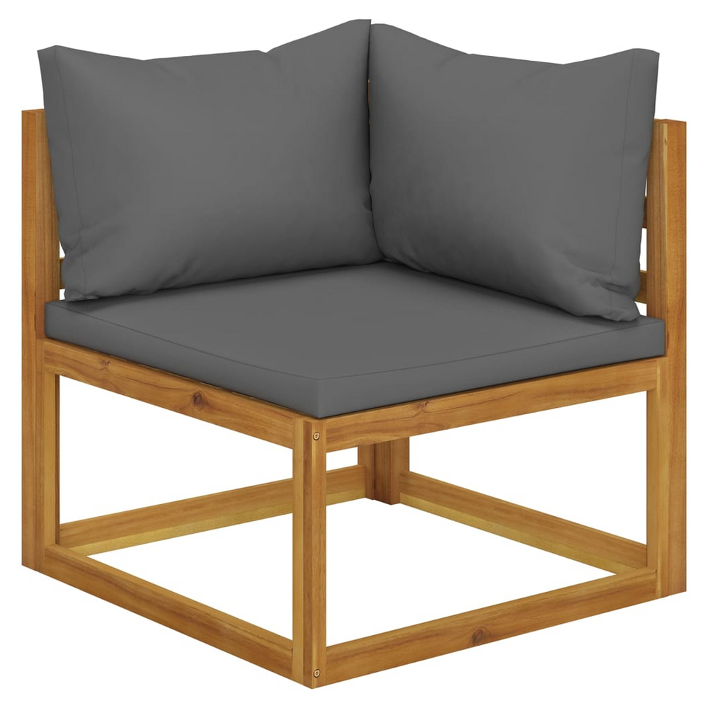 5 Piece Garden Lounge Set with Cushions Solid Wood Acacia (UK/IE/FI/NO only) - anydaydirect