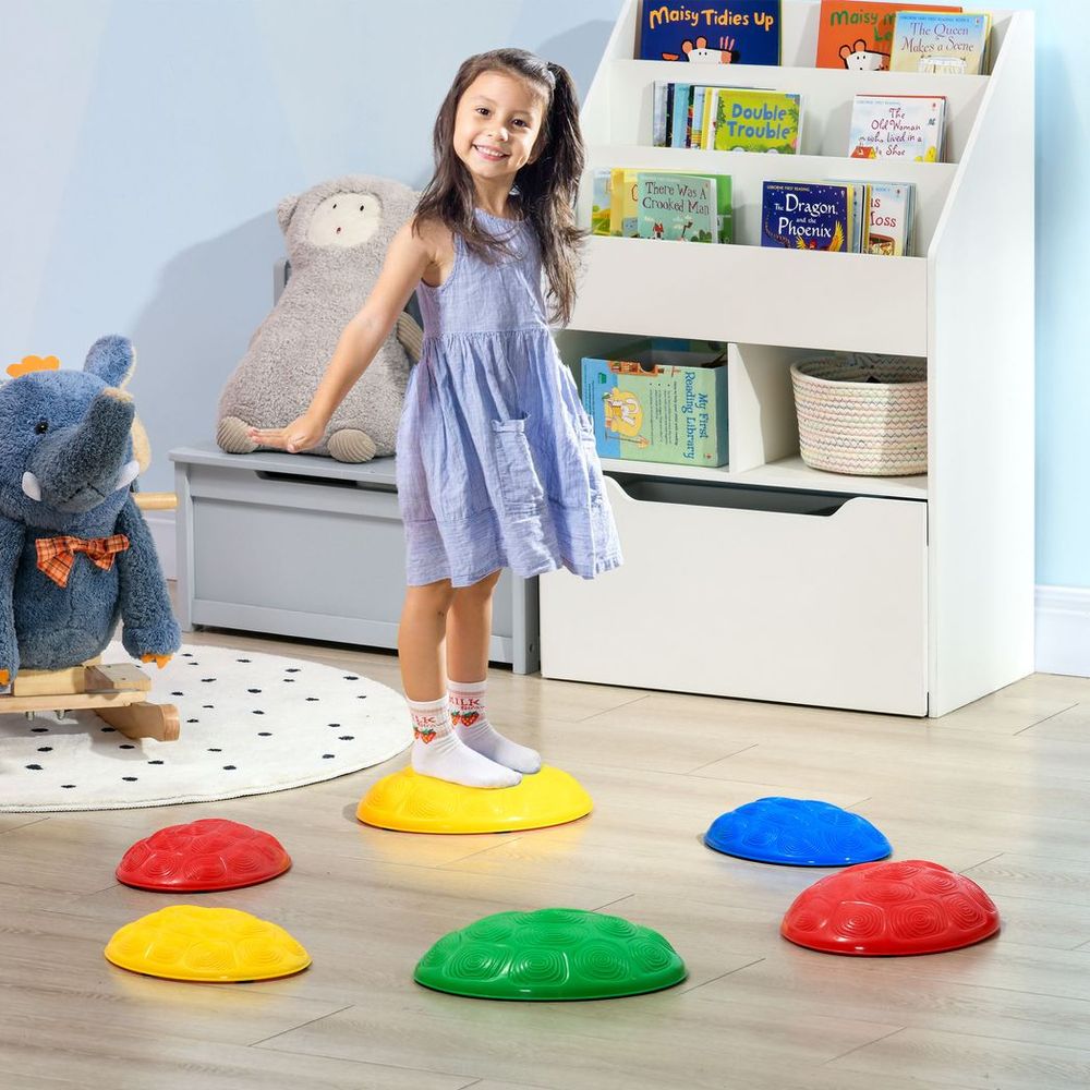 ZONEKIZ Balance River Stones w/ Non-Slip Mats for Ages 3-8 Years - anydaydirect