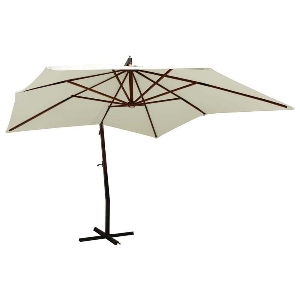 Hanging Parasol with Wooden Pole 300 cm - anydaydirect