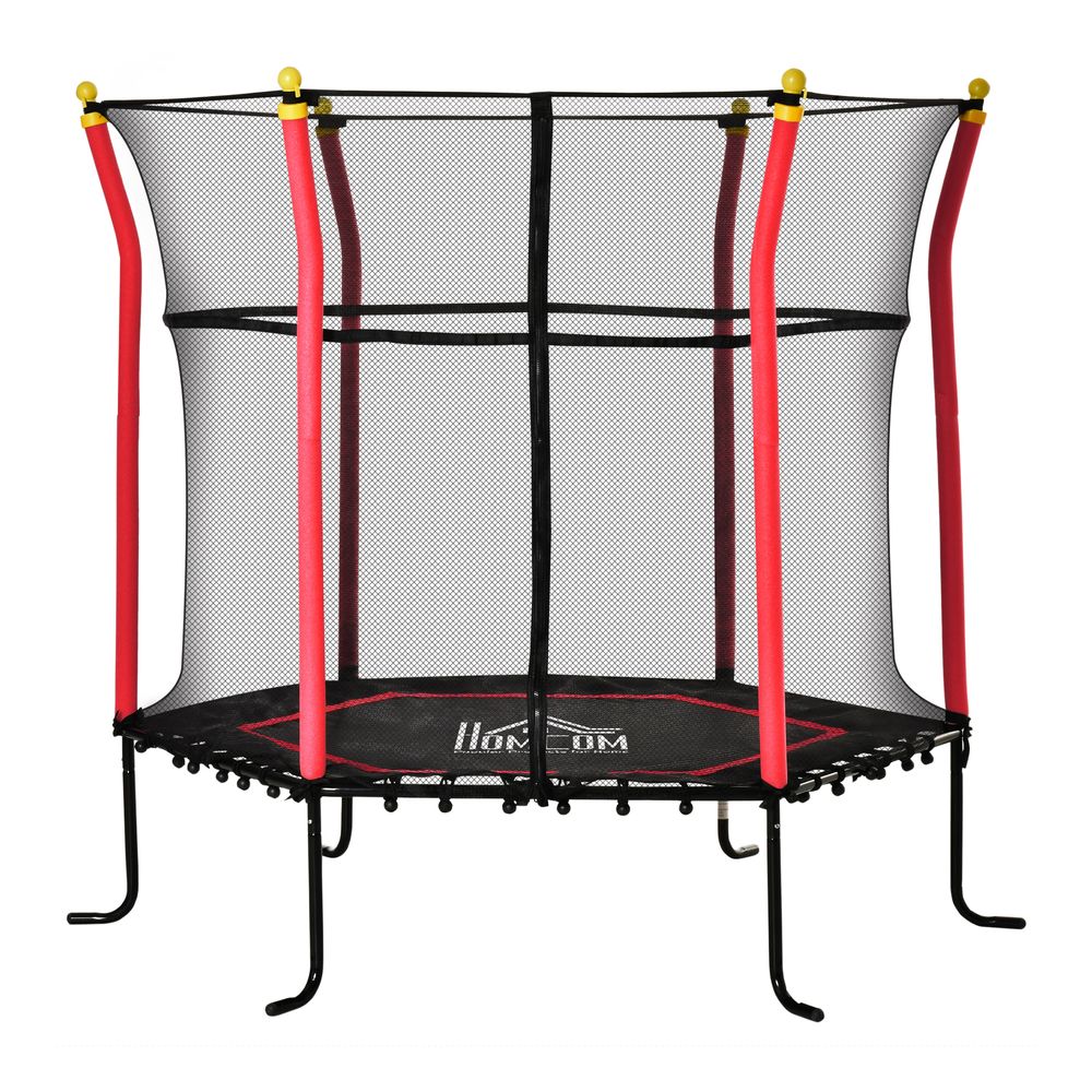 5.2FT Kids Trampoline With Enclosure Indoor Outdoor for 3-10 Years Red - anydaydirect