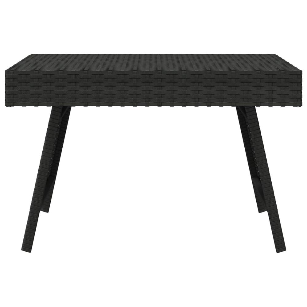 Foldable Side Table Black 60x40x38 cm Poly Rattan - anydaydirect