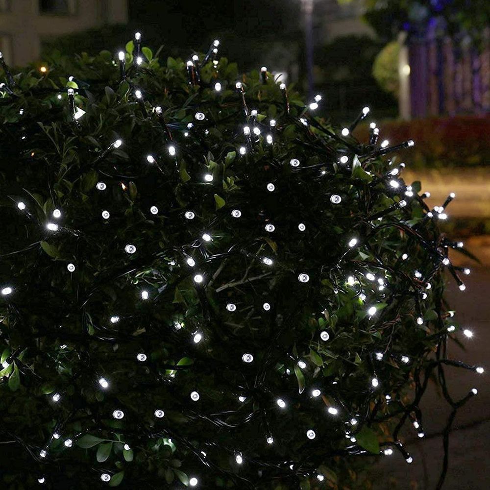 Planet Solar 200 White Outdoor String Solar Powered Water Resistant Fairy Lights 20m - anydaydirect