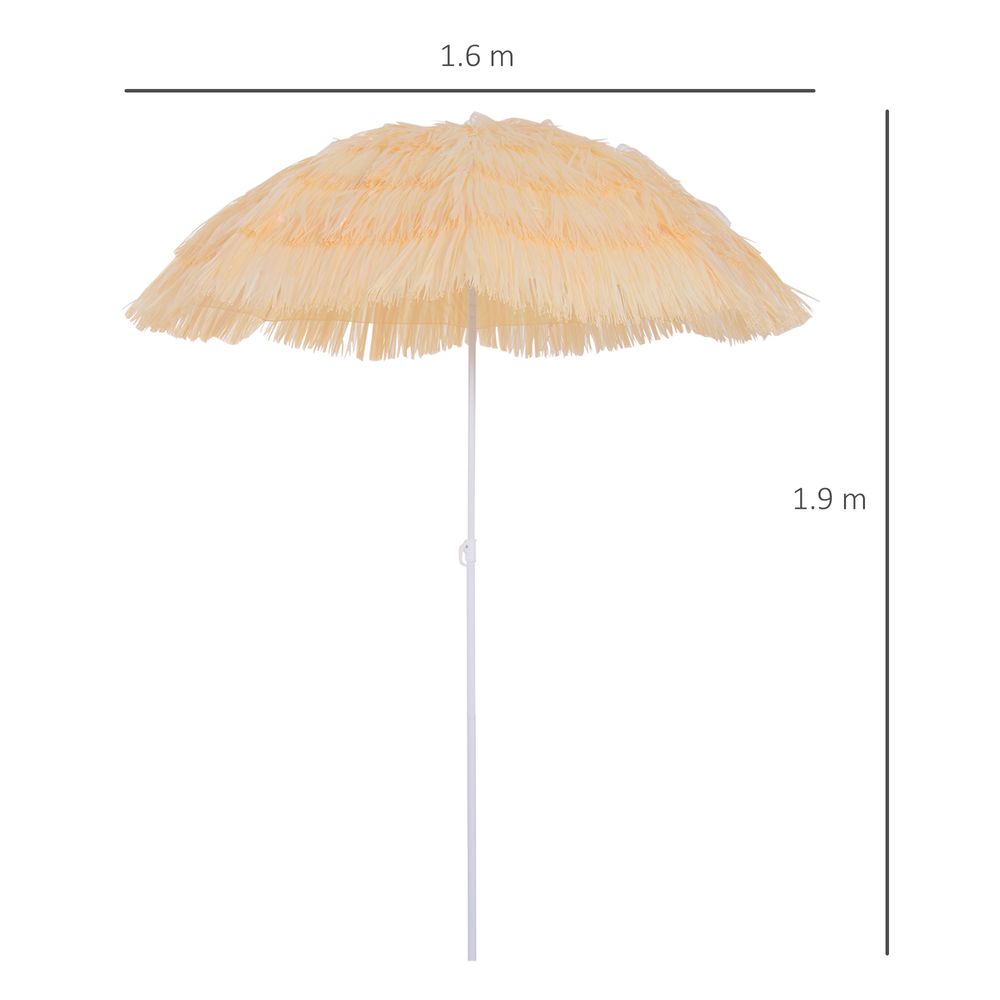 Patio Hawaii Beach Sun Umbrella Sunshade Hawaiian Folding Tilting Parasol - anydaydirect