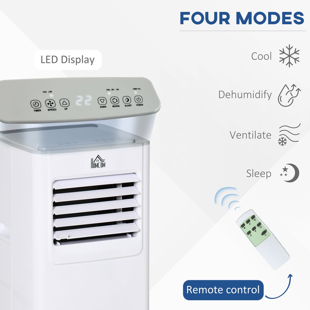 7000 BTU Mobile Air Conditioner Indoor Portable AC Unit w/ RC, White - anydaydirect