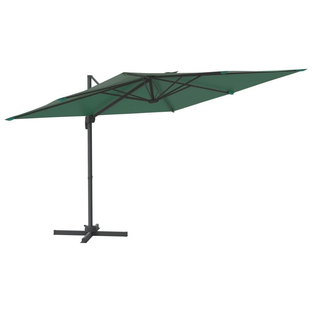 Cantilever Umbrella with Aluminium Pole Green 300x300 cm - anydaydirect