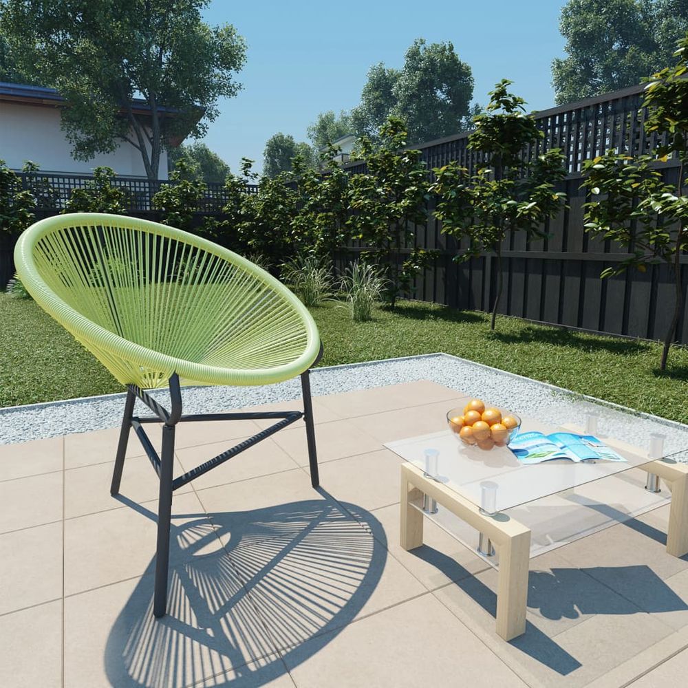 Garden Moon Chair Poly Rattan Grey - anydaydirect