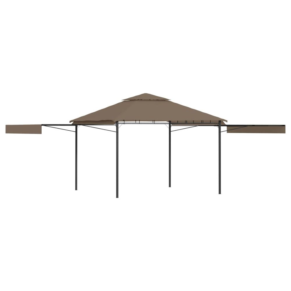 Gazebo with Double Extended Roofs 3x3x2.75 m Cream 180 g/m� - anydaydirect