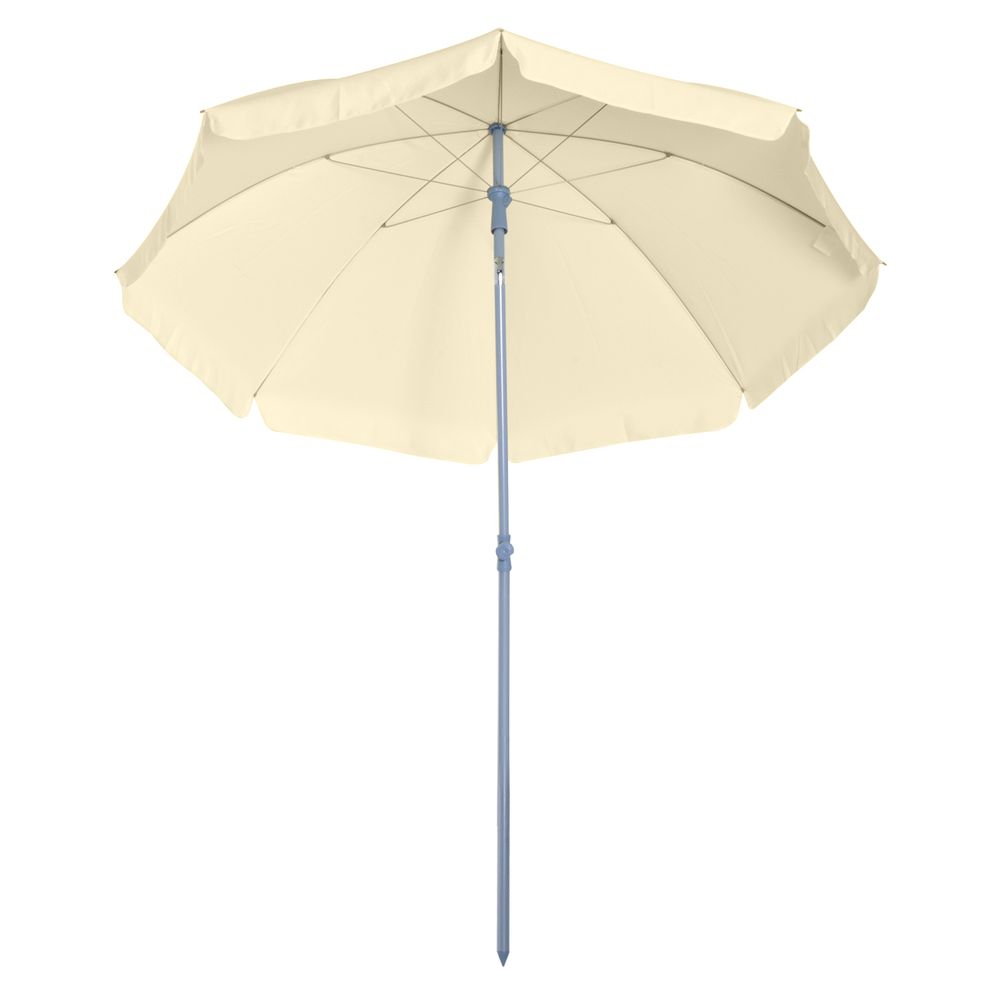 2.2M Tilt Beach Umbrella Parasol-Cream White - anydaydirect