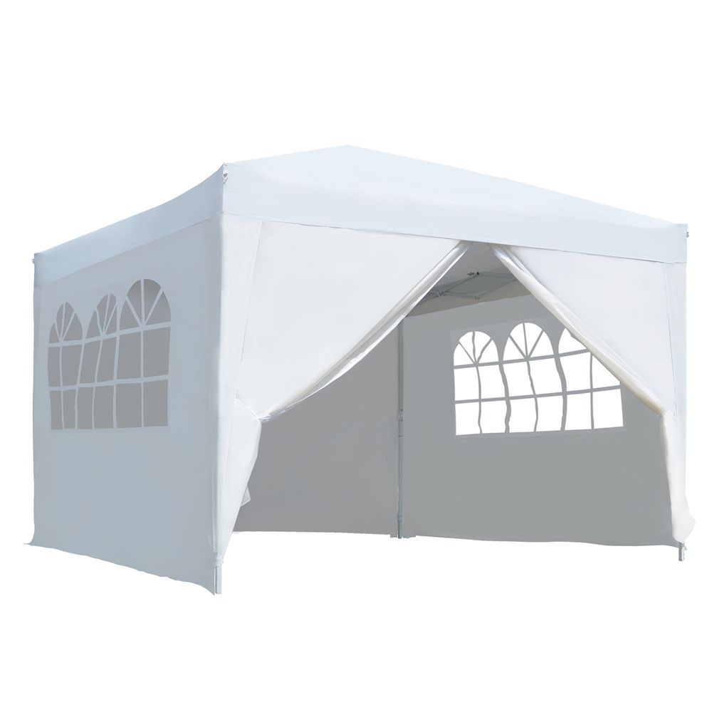 3x3m Pop up Gazebo Marquee-Black Water Resistant Wedding Camping Party Tent - anydaydirect